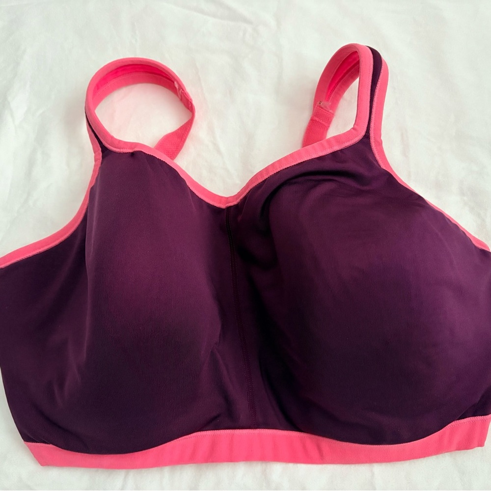 Natori Deep Purple and Bright Pink Sports Bra